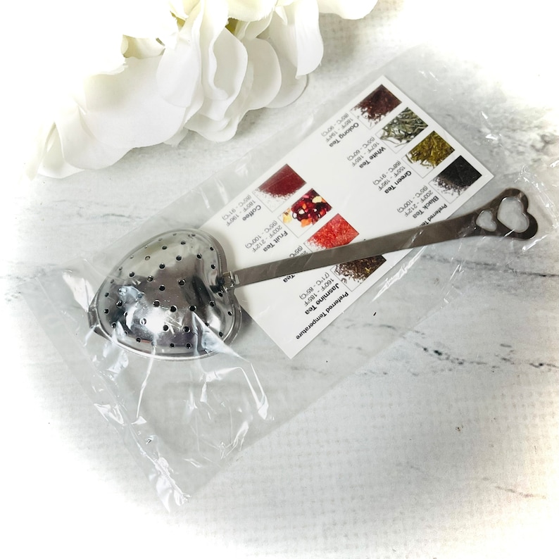 One Heart Shaped Tea Infuser Strainer Handled Spoon Ships Etsy