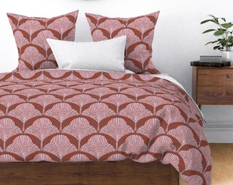 Pink palm duvet | Etsy Tropical Duvet Cover Coco Palms White