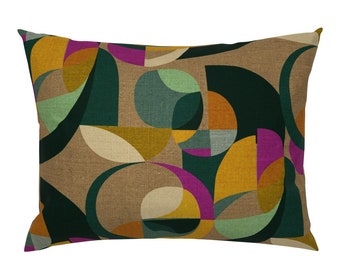 Colorful Bauhaus Pillow Sham Bauhaus Abstract by jenflorentine Abstract Brushstroke Cotton Sateen Pillow Sham Bedding by Spoonflower