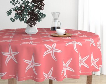 Marine Life Ocean Starfish Beach Cotton Sateen Table Runner by Spoonflower Nautical Table Runner I Wish Upon A Starfish by lisakling