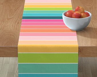 12 x 72 Inches Rainbow Sequins Table Runner Handmade Colorful Rectangle Placemats for Wedding Summer Party Holiday Table Setting Decor