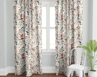 Floral Pattern Curtains : Luxury Blue Curtain Embroidery European Style ...