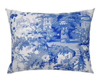 Abstract Retro Mod Chinoiserie Cotton Sateen Pillow Sham Bedding by Spoonflower Chinese Lattice by ottomanbrim Lattice Pillow Sham