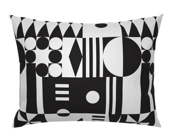 Colorful Bauhaus Pillow Sham Bauhaus Abstract by jenflorentine Abstract Brushstroke Cotton Sateen Pillow Sham Bedding by Spoonflower