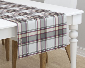 Buchanan Old Set Weathered Tartan Table Runner - Cotton table runner
