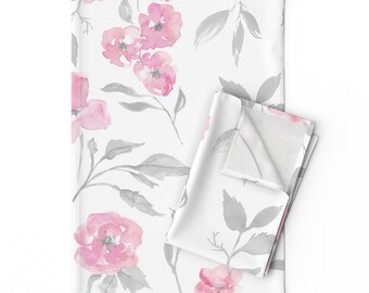 Floral Wallpaper Poppy Watercolor Floral By Sugarpinedesign Nursery Custom Printed Removable Self Adhesive Wallpaper Roll by Spoonflower