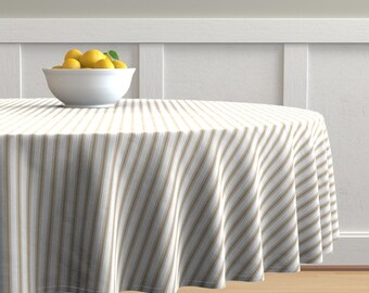 Grey Ticking On Cream Offwhite Gray Stripes by jenlats Gray Stripe Cotton Sateen Table Runner by Spoonflower Feedsack Table Runner