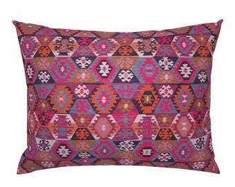 African Tribal Geometric Retro Like Red 18x18 Square Throw Pillow by Spoonflower Mod Cloth Throw Pillow Mod Africa by artfully/_minded