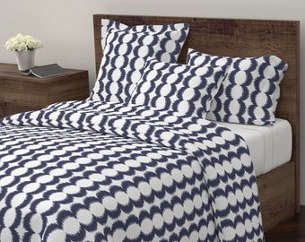 Navy Ikat Duvet Etsy