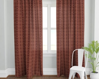 Rust Red Curtains Etsy