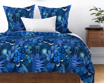 Cobalt Blue BrylaneHome Ava Embroidered Cotton Sham King