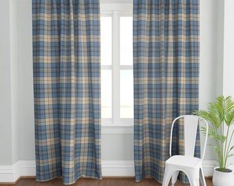 Plaid Curtain Fabric Etsy