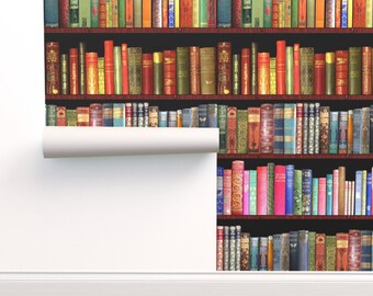 Library Wallpaper Etsy Library Wallpaper Etsy