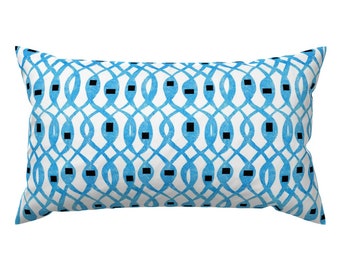 Squiggle pillows | Etsy Pillow case 26x20 turquoise blue