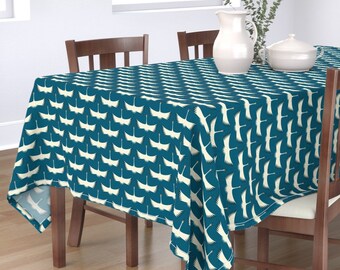 Whooping Crane Dinner Napkins - Whooping Crane Set of 2 Smoke by katerhees Endangered Species Cloth Napkins by Spoonflower