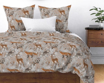 1 Duvet Cover + 2 Pillowcases Loussiesd 3D Wild Animals Bedding Set King Size for Kids Boys Girls Teens Elk in The Forest D/écor Comforter Cover Set Soft Polyester Duvet Cover Set 3pcs with Zipper
