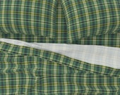 Tartan Sheets - Soothing Celtic Green Plaid by lisakling - Plaid Buffalo Check Scottish Cotton Sateen Sheet Set Bedding by Spoonflower