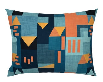 Colorful Bauhaus Pillow Sham Bauhaus Abstract by jenflorentine Abstract Brushstroke Cotton Sateen Pillow Sham Bedding by Spoonflower