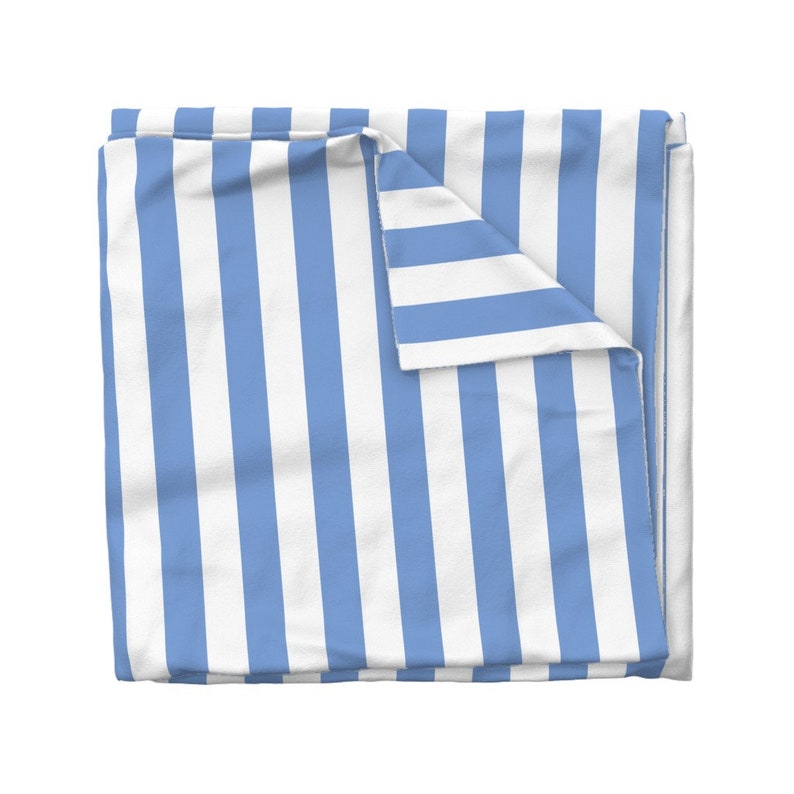 Blue Duvet Cover Large Stripes Cornflower Blue by Misstiina Etsy