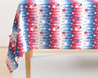 Patriotic Tablecloth - Ombre Stars And Stripes by veritymaddox - Stars And Stripes Independence Day  Cotton Sateen Tablecloth by Spoonflower