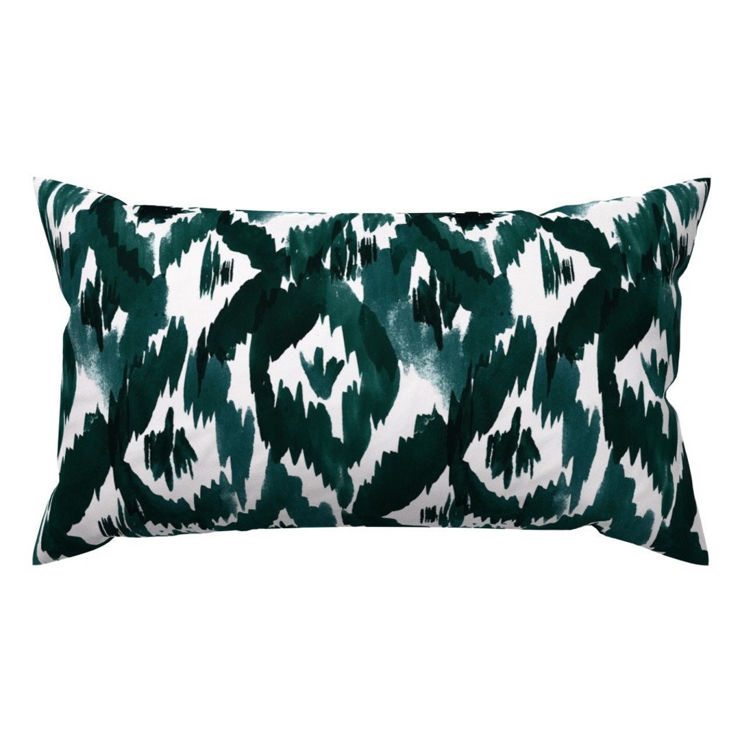 Jungle Ikat Akzentkissen Ikat Diamond Dark Green von Etsy.de