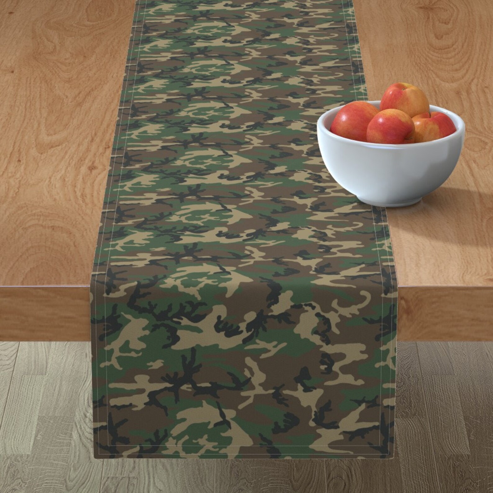 Camouflage Table Runner Woodland Camo by ricraynor Brown Etsy