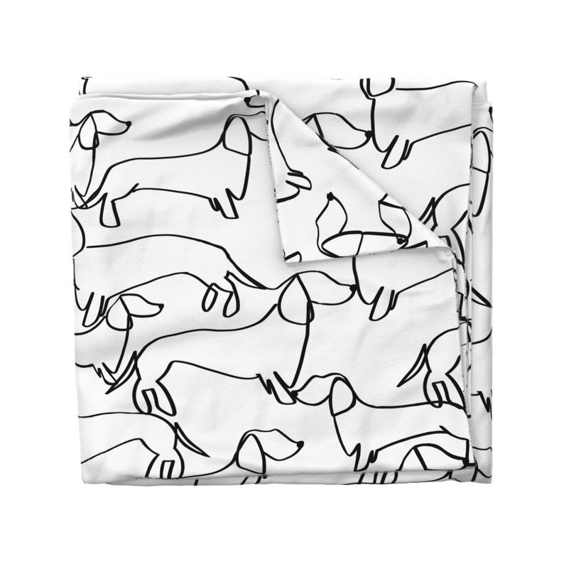 Black and White Duvet Cover Dachshund by Brittmills Dogs Etsy