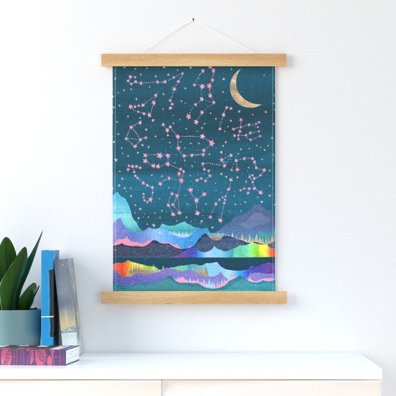 Constellations Wall Hanging Zodiac Sky by Emerysmithstudio Etsy