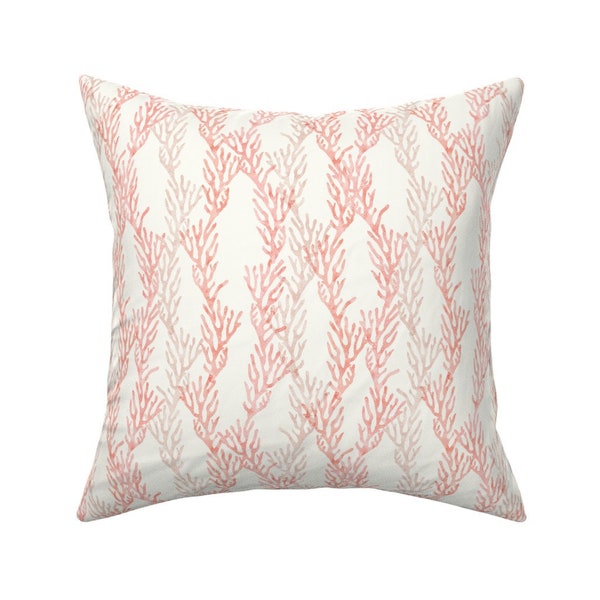 Coral Throw Pillows Etsy