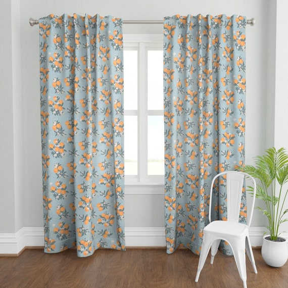 Summer Citrus Curtain Panel Blooming By Geetanjali - German Home Decor Geetanjali Summer Citrus Curtain Panel Blooming By Geetanjali - German Home Decor Geetanjali