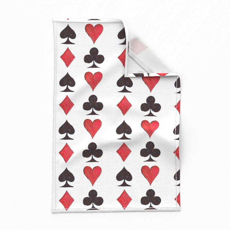 Poker Tea Towels set of 2 Playing Card Aces by Etsy