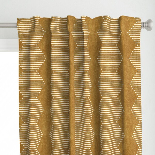 Mustard Geometric Etsy