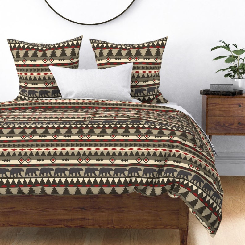 Southwestern Duvet Cover Navajo Bear by Etsy