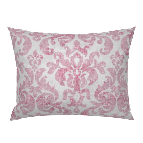 Damask Pillow Sham Damask Worn Raspberry by Etsy