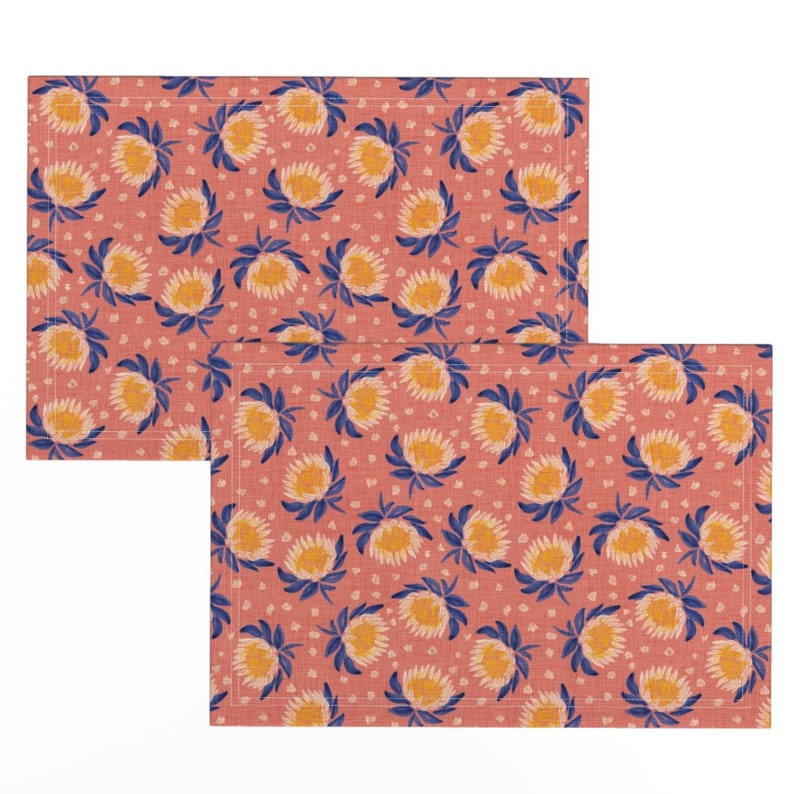 King Protea Placemats set of 2 African King Protea by Etsy