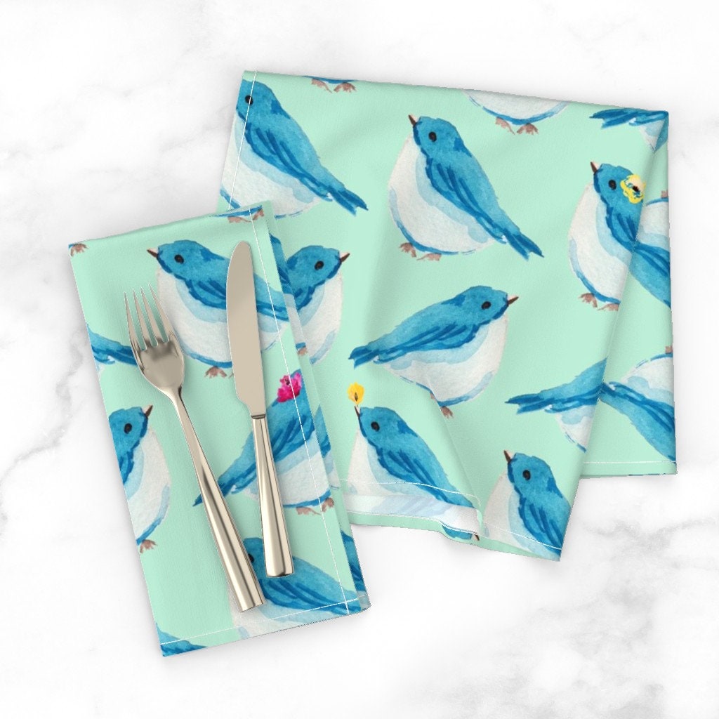 Discover Nature Flight Cute Watercolor Flowers Spring Easter Napkins