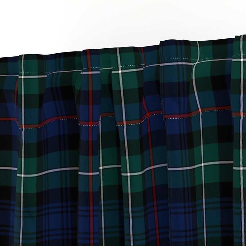 Blauer Tartan-Karo-Vorhang – Grüner Tartan-Vorhang, roter Tartan-Vorhang im schottischen Mackenzie-Stil – Mackenzie-Tartan von weavingmajor Bild 3