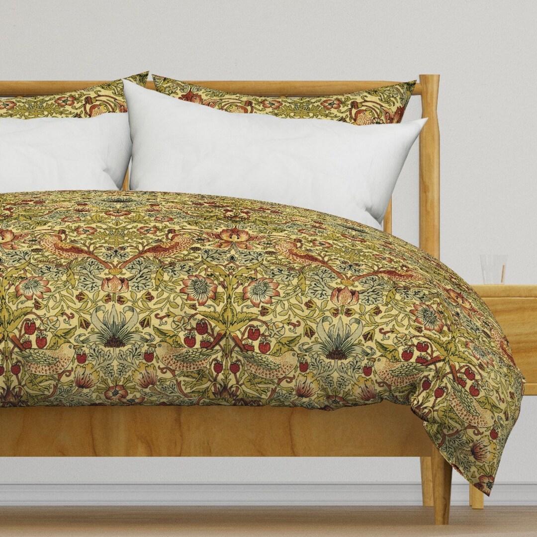 Arts and Crafts Bedding Strawberry Thief by Peacoquettedesigns