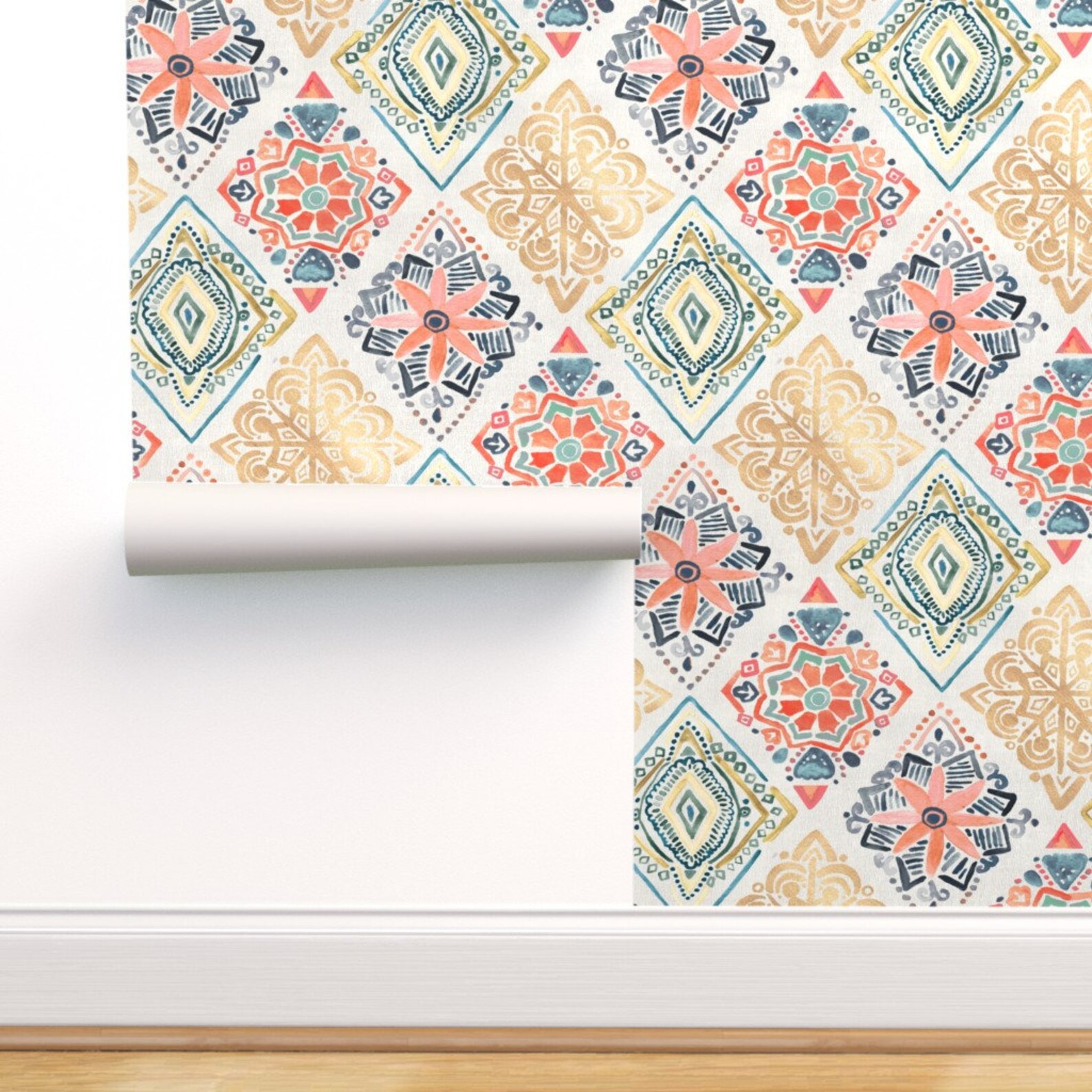 Pysanky Wallpaper Gilded Pysanky Diamonds by tangerine-tane | Etsy