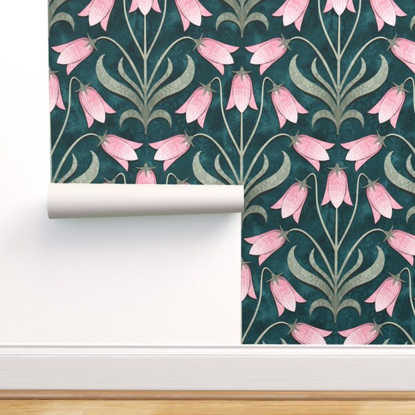 Wallpaper Art Nouveau Etsy