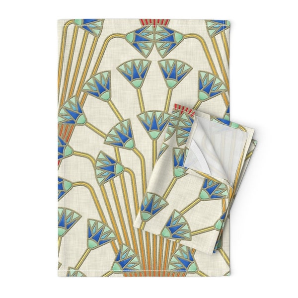 Art Deco Hand Towels - Etsy