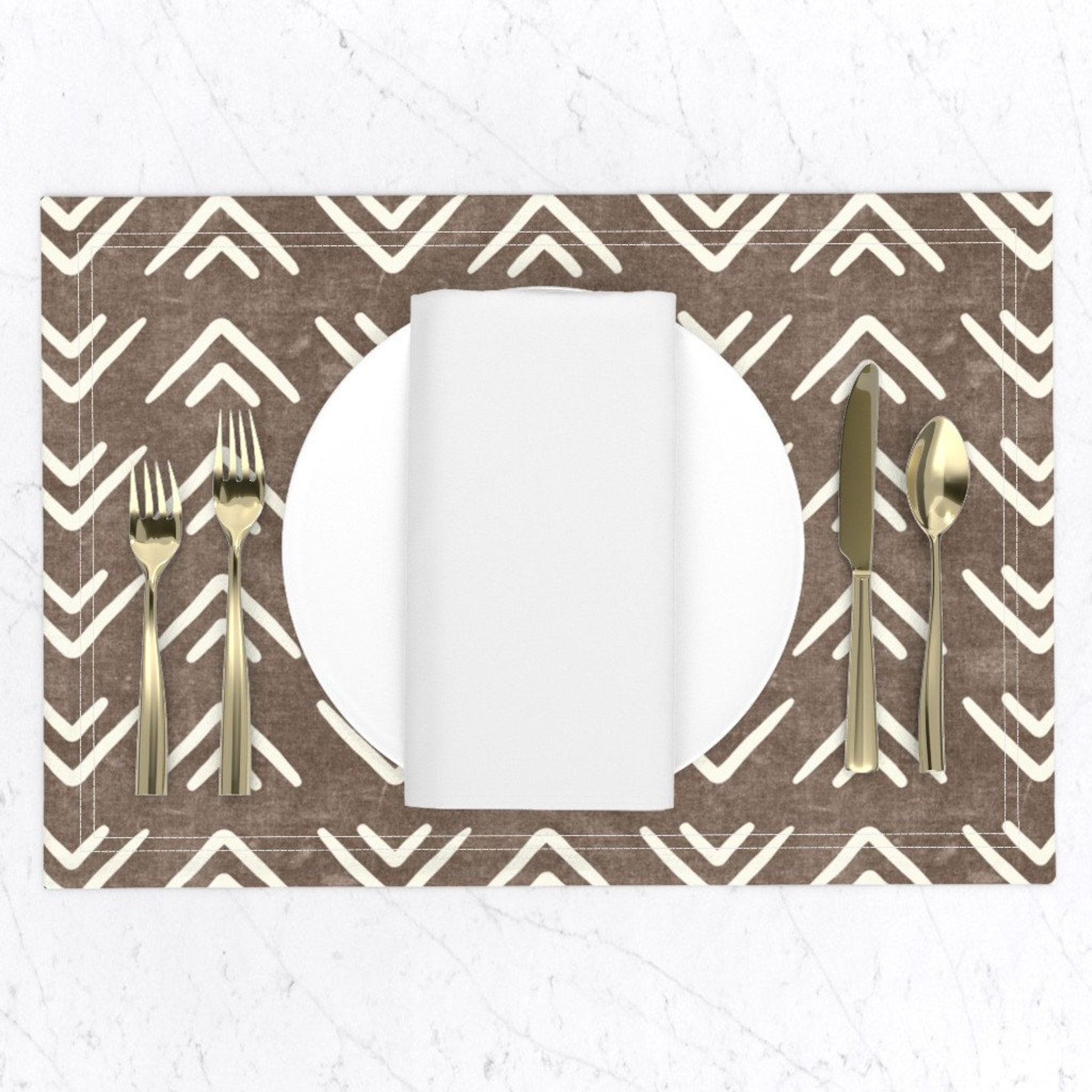 Modern Farmhouse Placemats set of 2 Farmhouse Chevron by Etsy