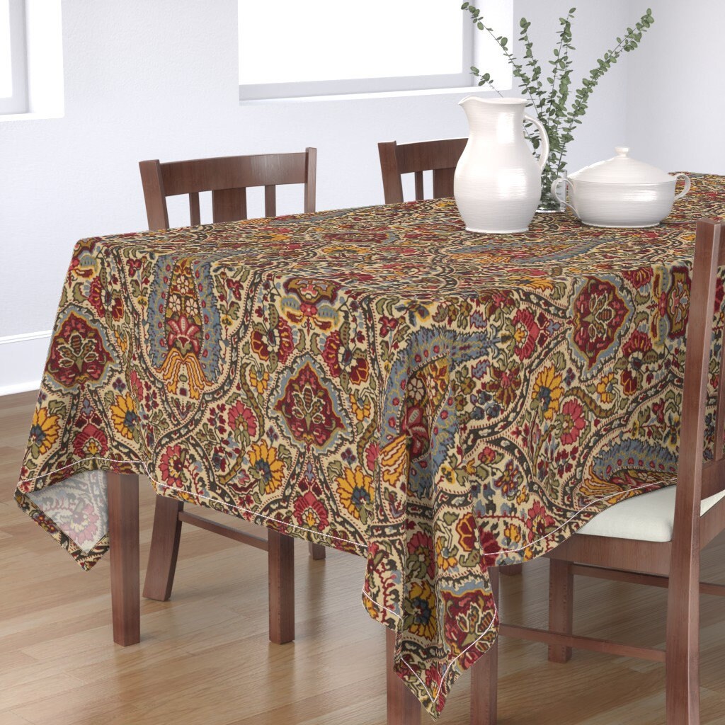 Floral Paisley Tablecloth Edwardian Paisley by - Etsy Österreich