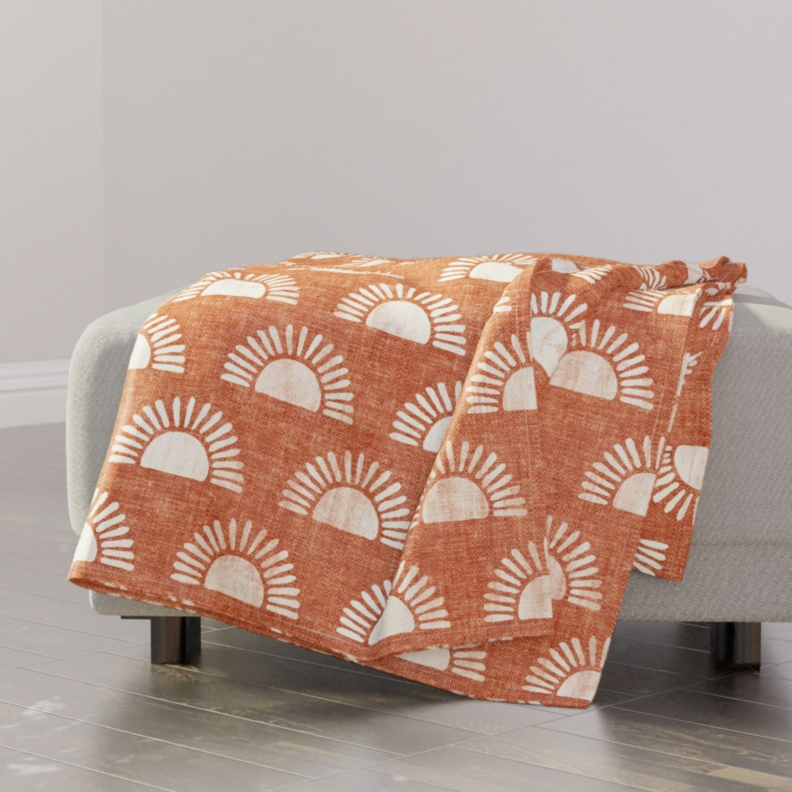 Terra Cotta Rust Throw Blanket Sunshine Teracotta by Etsy