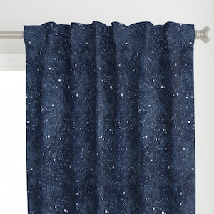 Night Sky Curtain Panel - Constellations by rebecca_reck_art - Star Constellations Celestial Astronomy Custom Curtain Panel by Spoonflower