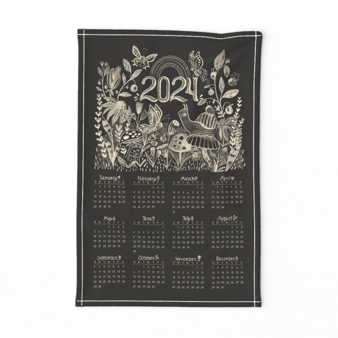 2024 Calendar Tea Towel 2024 Woodland Calendar by Stephaniebeischer 2024 Calendar Tea Towel 2024 Woodland Calendar by Stephaniebeischer