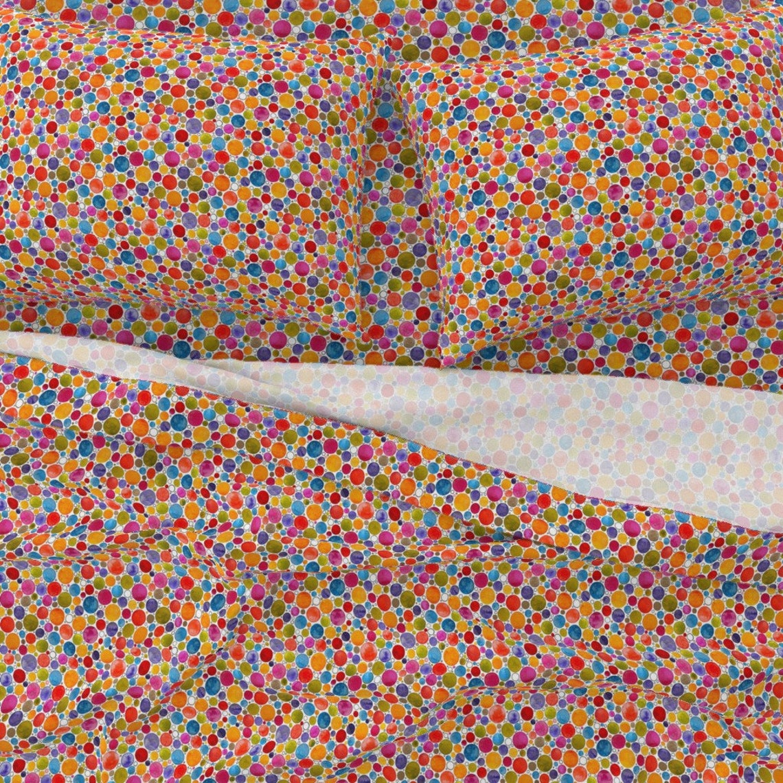 Rainbow Polka Dots Sheets Going Dotty Pattern by - Etsy