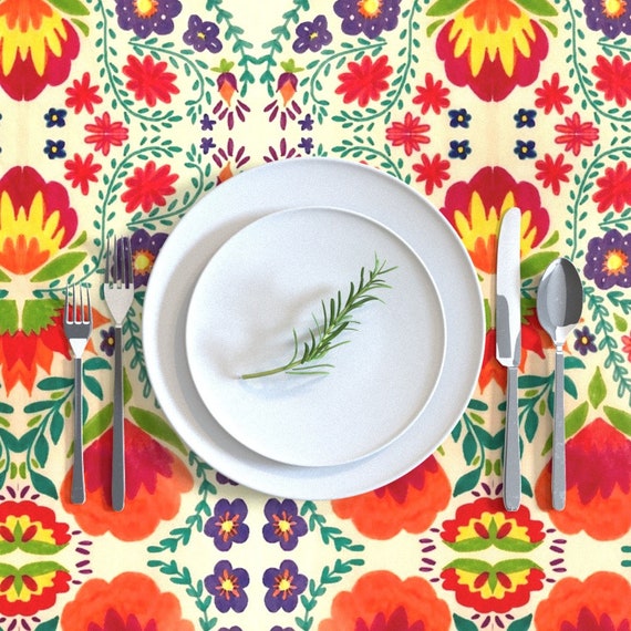 Floral Orient Motive Design Klassische Kunst Tischdecke 