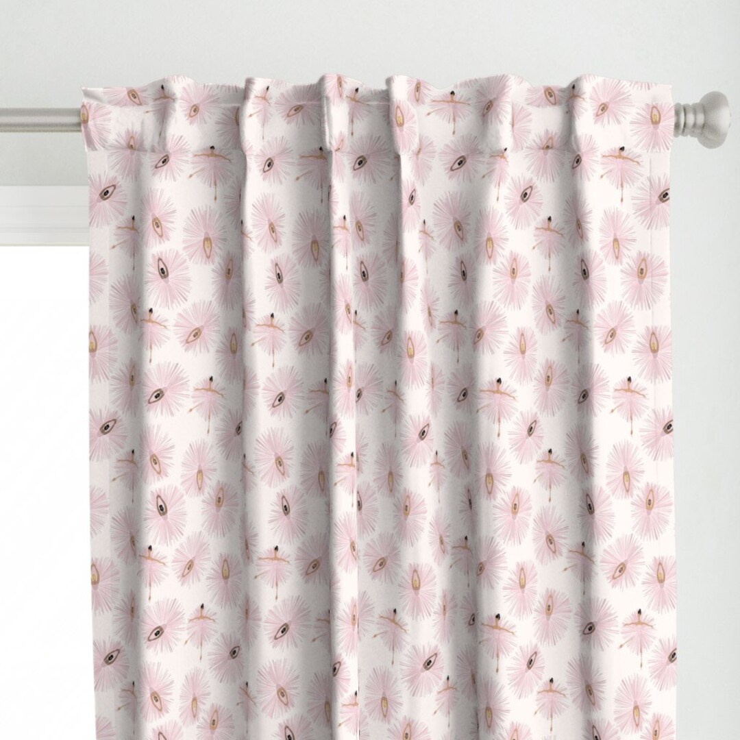 Cortina de ballet rosa Tutús delicados Cascanueces Lago de los cisnes  Cortina personalizada Bailarinas Paisleyanddot_llc México