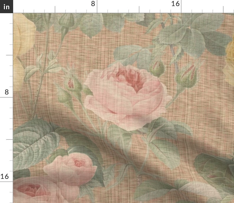 Victorian English Cotton Sateen Table Runner by Spoonflower Belles Fleurs Jolie Rayure by peacoquettedesigns Floral Table Runner